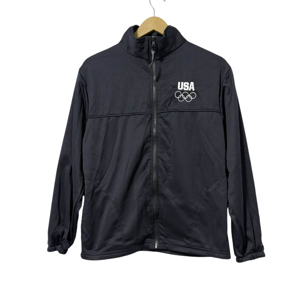 USA Olympic Committee Navy Blue Zip Up Jacket Size Medium Neutral Sports
